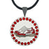 Giggle Golf Bling Red & White Golf Shoes Ball Marker With Magnetic Necklace
