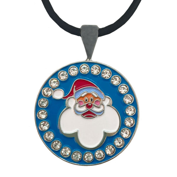 Giggle Golf Bling Santa Ball Marker With Magnetic Necklace