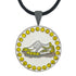 Giggle Golf Bling Yellow & White Golf Shoes Ball Marker With Magnetic Necklace
