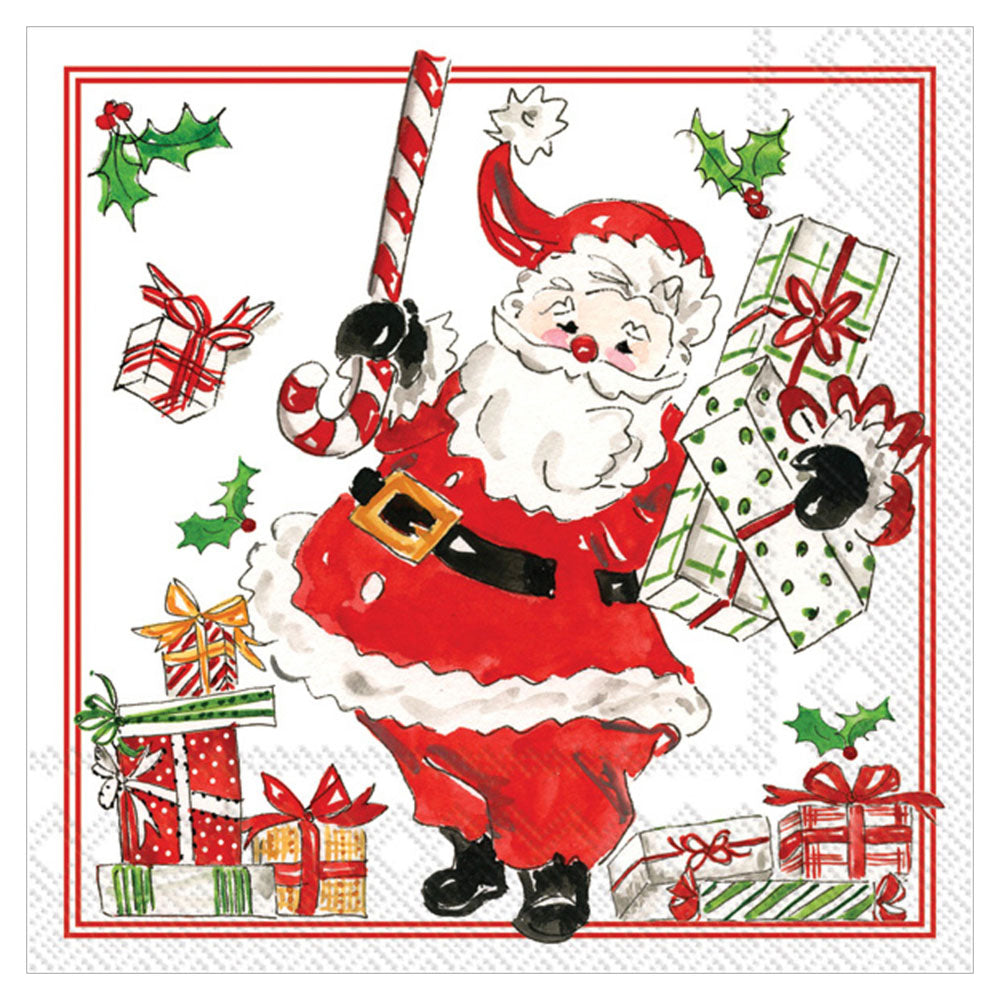 Holly Jolly Santas Cocktail Napkins