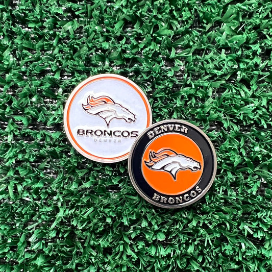 Denver Broncos Double Sided Ball Marker Only