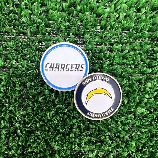 San Diego Chargers Double Sided Ball Marker Only