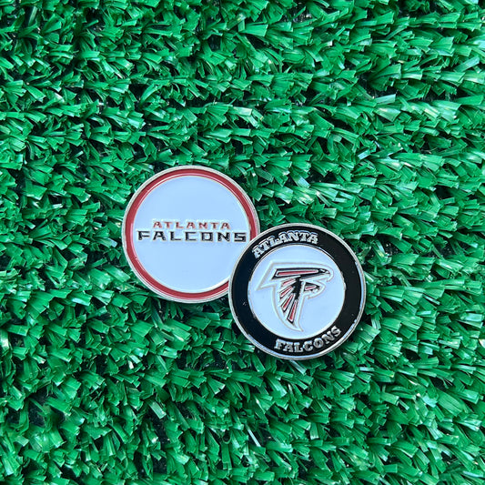 Atlanta Falcons double-sided ball marker — fun golf accessory