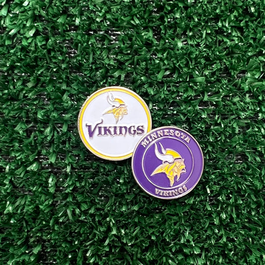 Minnesota Vikings Double Sided Ball Marker Only