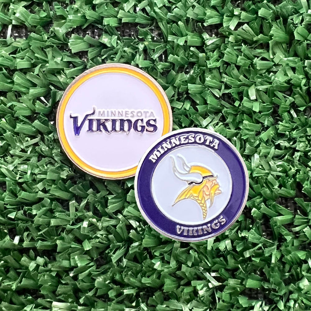 Minnesota Vikings Double Sided Ball Marker Only