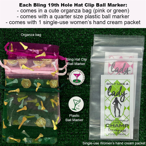 Packaging For The Giggle Golf Bling 19th Hole Golf Ball Marker With Hat Clip