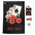 Giggle Golf Poker themed golf combo for women - golf towel, tee bag with four wooden tees, and bling ball marker with hat clip
