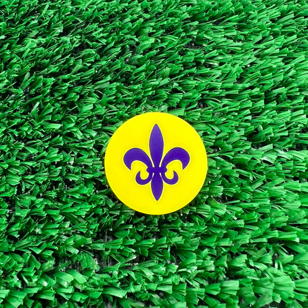 Giggle Golf Fleur-De-Lis Quarter Size Plastic Golf Ball Marker