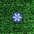 Giggle Golf Dark Blue & White Snowflake Quarter Size Plastic Golf Ball Marker