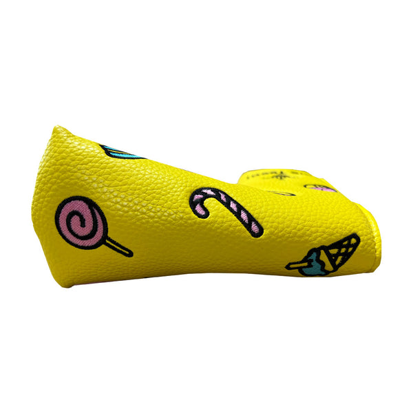 Yellow Candy Sweets Blade Putter Cover (Magnetic Closure)
