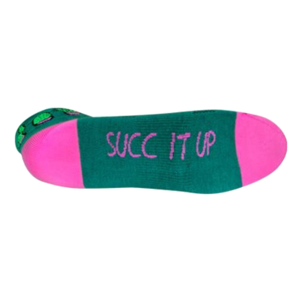 Green & Pink Succ It Up Succulent Socks, Inseam Photo