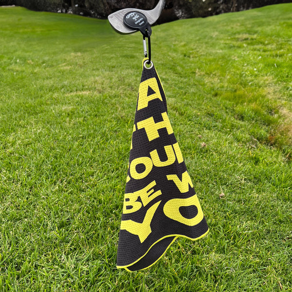 Giggle Golf May The Course Be With You Magnetic Golf Towel, Microfiber Material With Waffle Pattern, Sticking To A Golf Club