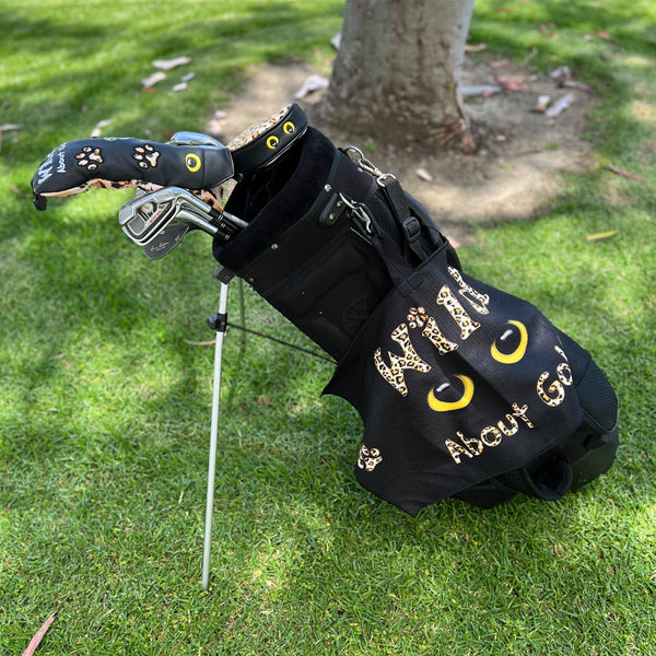 Giggle Golf Wild About Golf Waffle Towel On Golf Bag