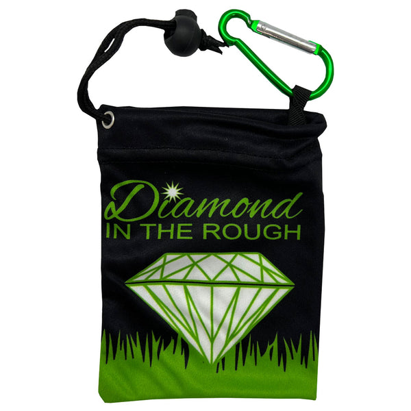 Giggle Golf Diamond In The Rough Tee Bag, Black Green & White
