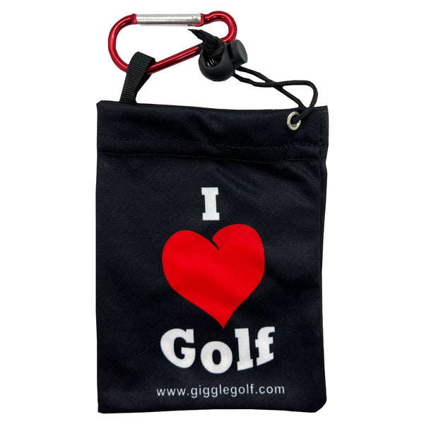 Giggle Golf I Love Golf Black Tee Bag