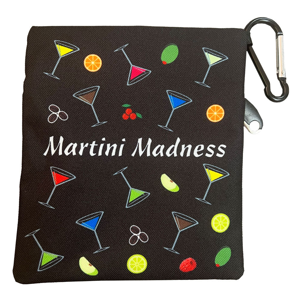 Giggle Golf Martini Madness Tee Bag, Design On Back