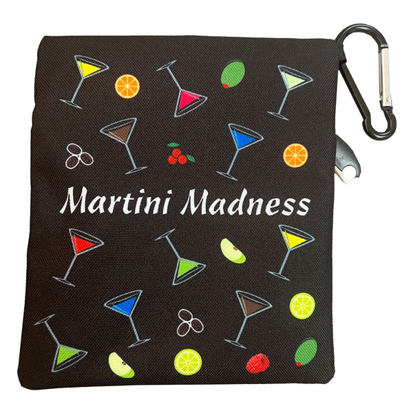 Giggle Golf Martini Madness Zipper Tee Bag, Back