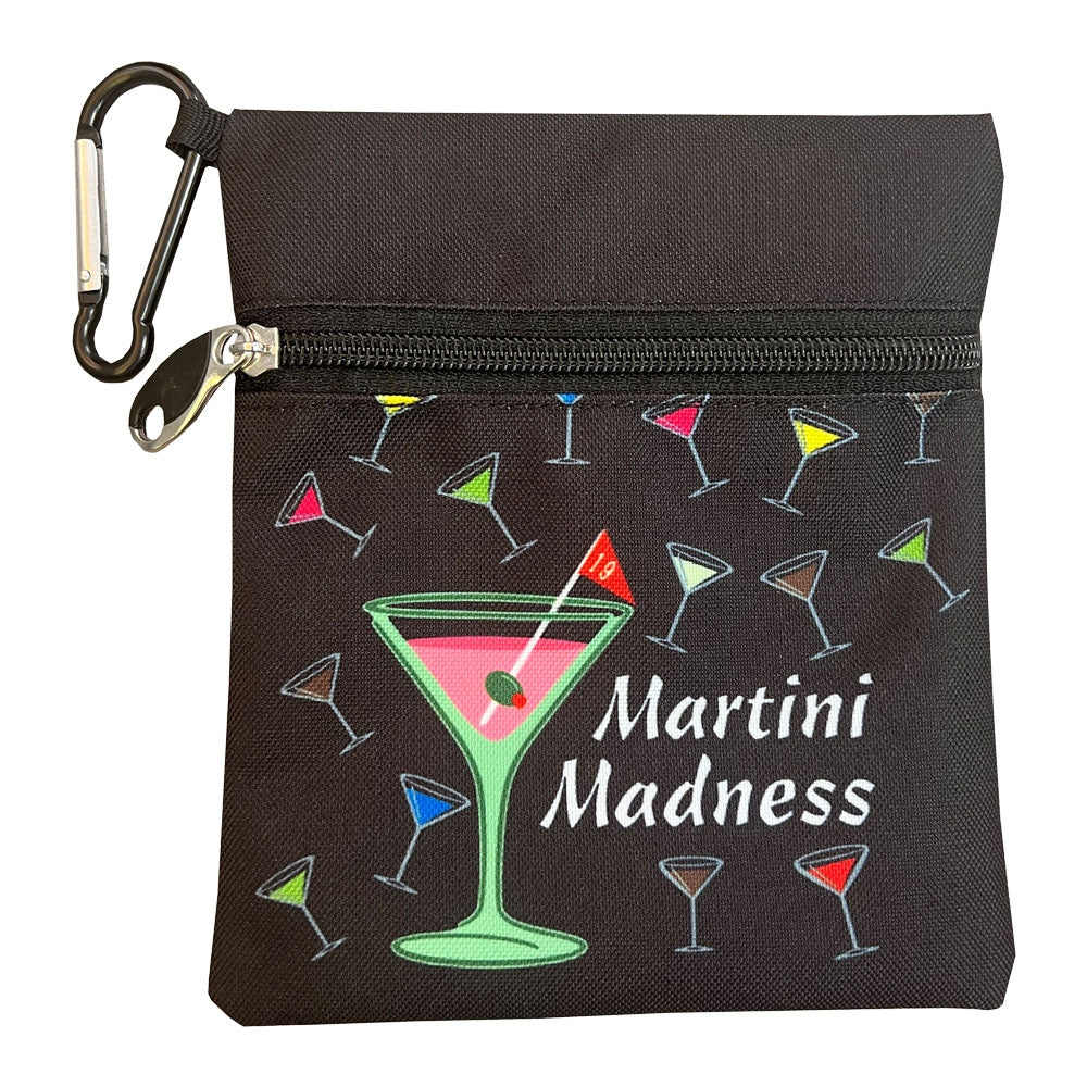 Giggle Golf Martini Madness Tee Bag, Design On Front