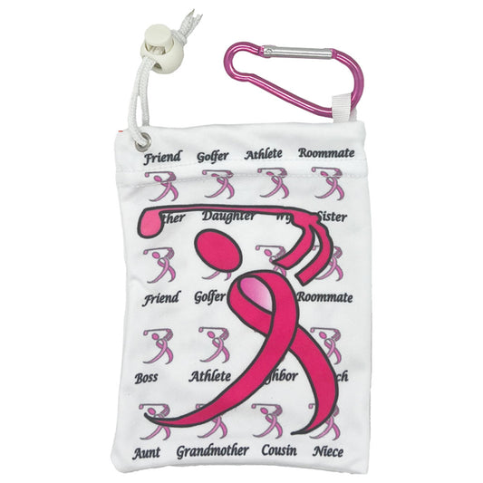 Pink Ribbon Golfer Golf Tee Bag