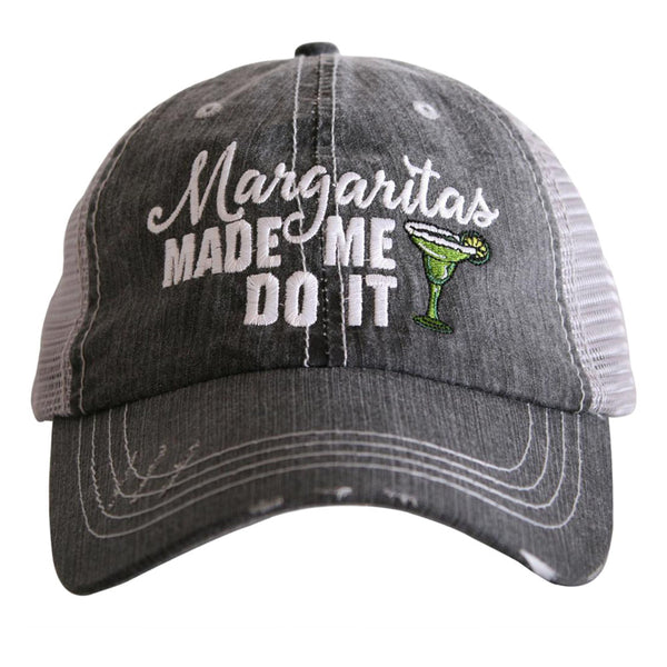 Margaritas Made Me Do It Grey Trucker Hat For Women