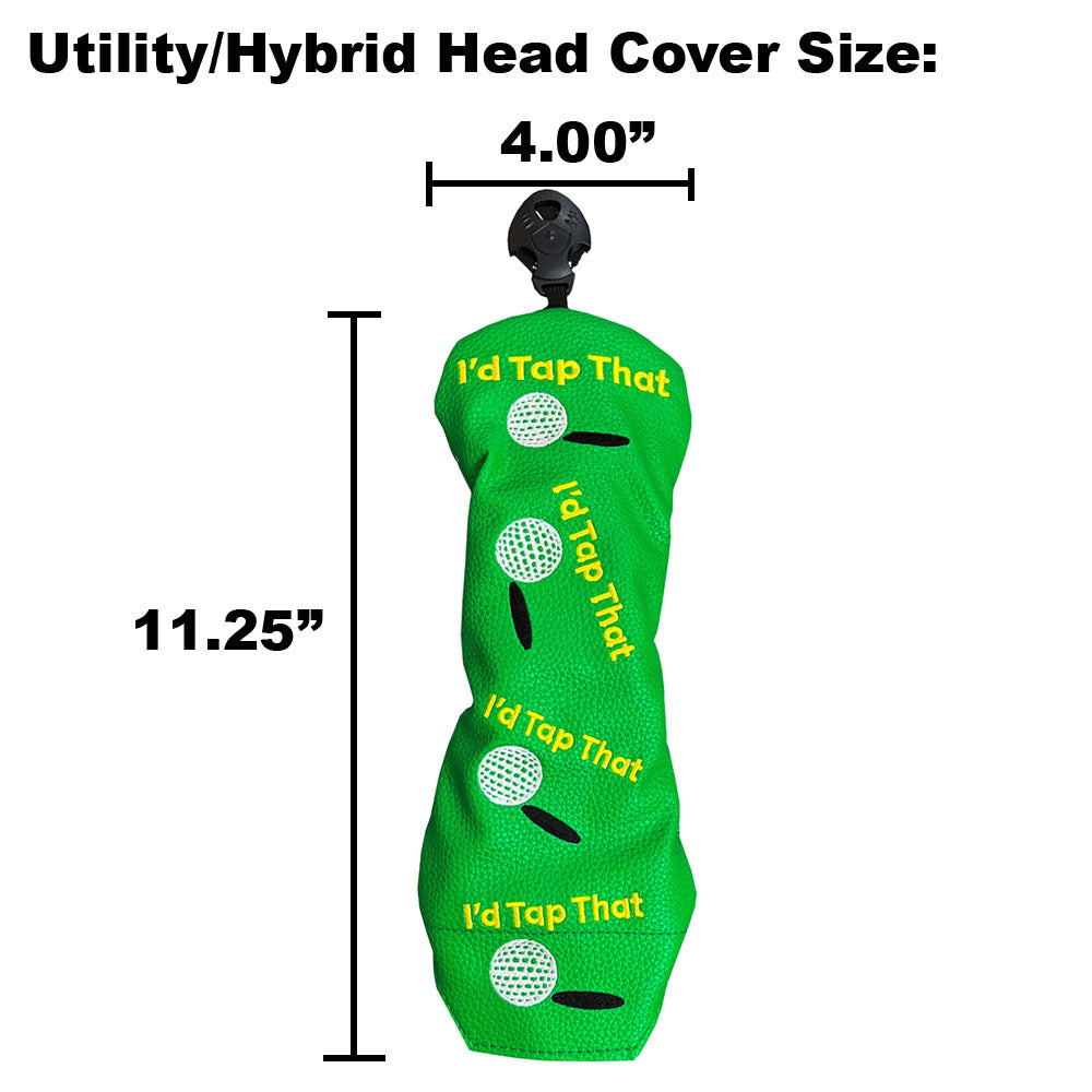 Giggle Golf I'd Tap That Hybrid / Utility Head Cover Size