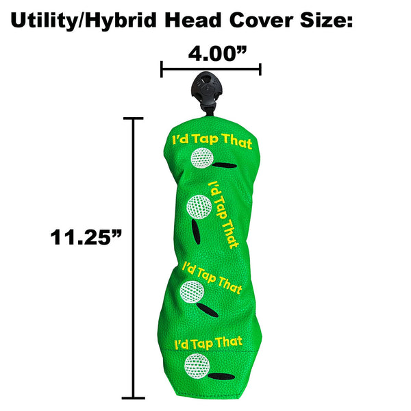 Giggle Golf I'd Tap That Hybrid / Utility Head Cover Size