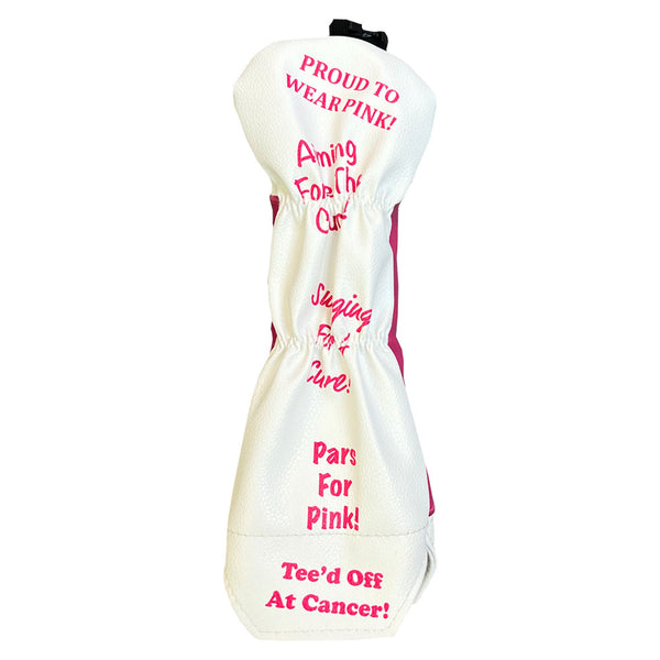 Giggle Golf Pink Ribbon Breast Cancer Awareness Hybrid/Utility Golf Club Head Cover