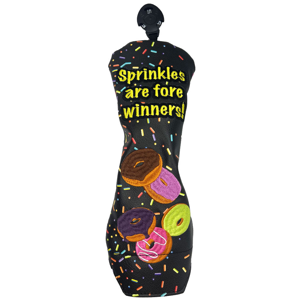 Giggle Golf Sprinkles Are Fore Winners (Donuts) Hybrid Head Cover, Front