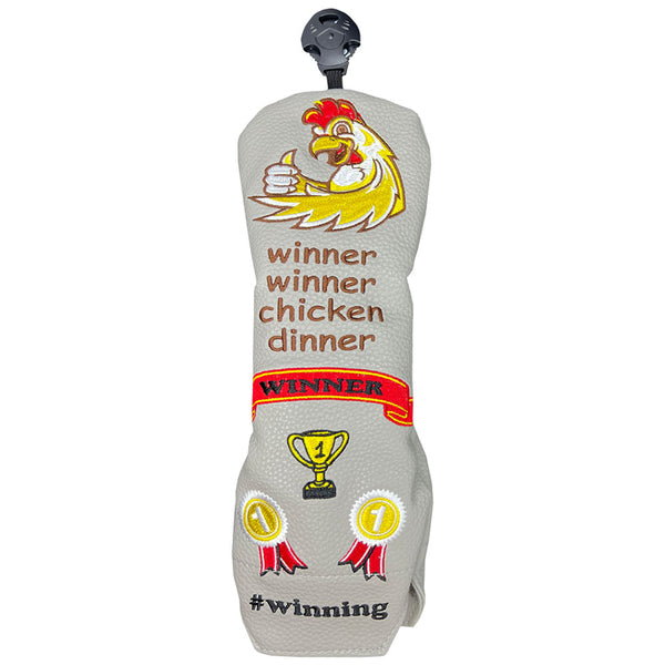 Giggle Golf Grey Winner Winner Chicken Dinner Hybrid / Utility Head Cover