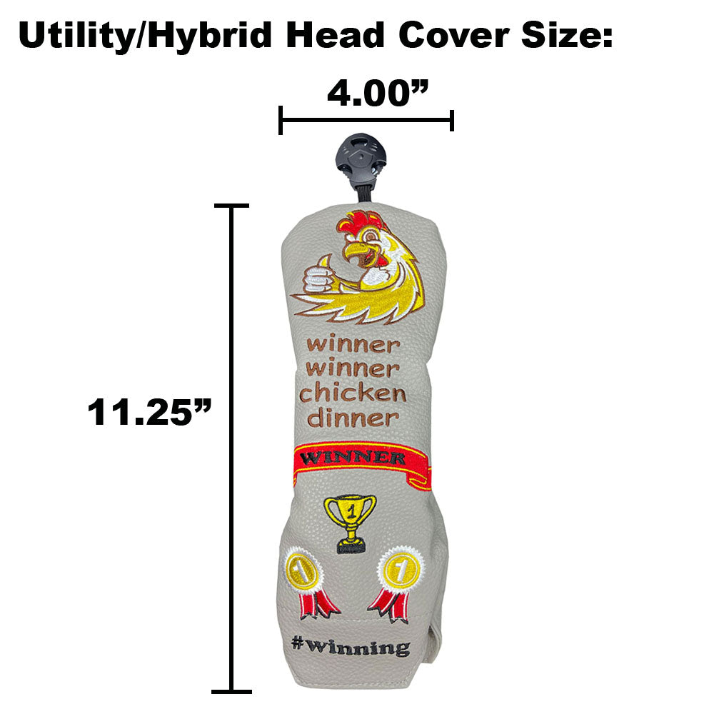 Giggle Golf Winner Winner Chicken Dinner Hybrid / Utility Head Cover Size