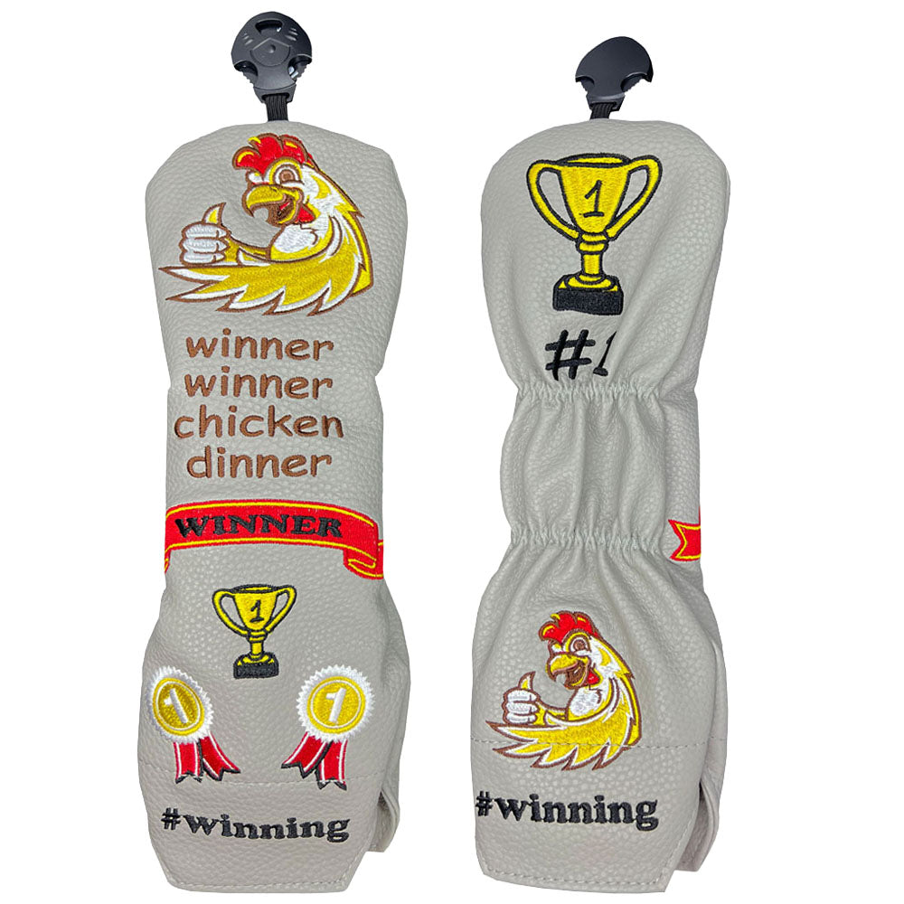 Giggle Golf Winner Winner Chicken Dinner Hybrid / Utility Golf Club Cover, Front & Back