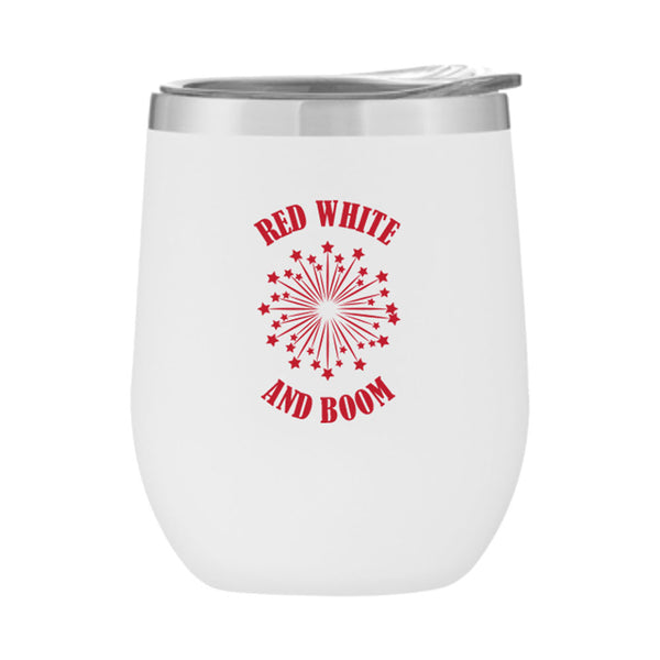 custom red white and boom (usa) themed insulated cup