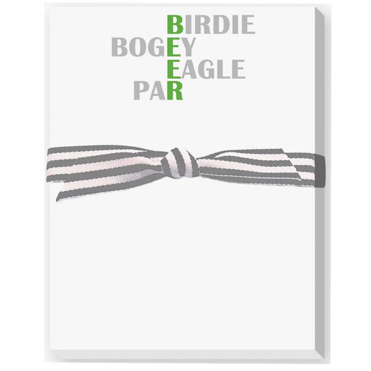 Birdie Bogey Eagle Par (Beer) Golf Notepad