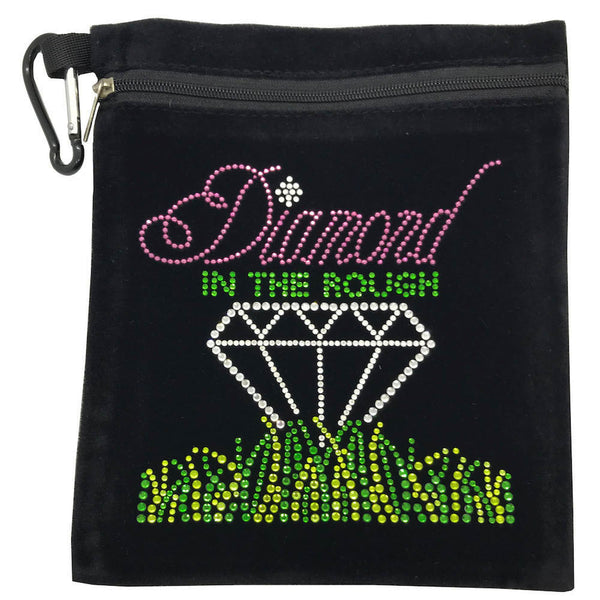 diamond in the rough clip on bling golf accessory bag