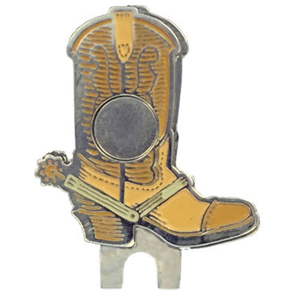 giggle golf magnetic, brown, cowboy boot shaped hat clip