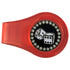 bling white dice golf ball marker with a magentic red clip