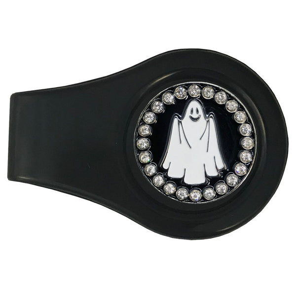 bling ghost golf ball marker with a magnetic black clip