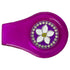 bling plumeria golf ball marker with a magnetic purple clip
