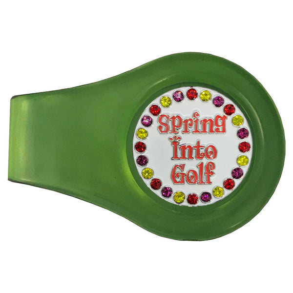 bling spring into golf ball marker with a magnetic green clip