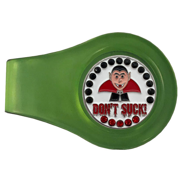 Giggle Golf Vampire (Dracula) Golf Ball Marker On A Magnetic Green Clip