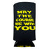 May The Course Be With You Black & Yellow Slim Can Cooler