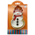 metal snowman cookie cutter with recipe card