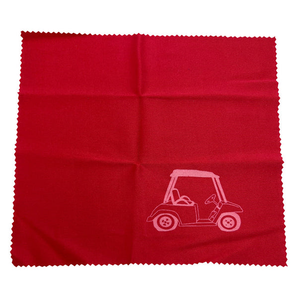 Giggle Golf I Love Golf Cleaning Cloth & Case - Golf Cart Design On Cloth