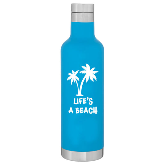 custom life's a beach 25 oz stainless steel water bottle