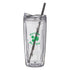 customizable garden party themed acrylic tumbler with straw