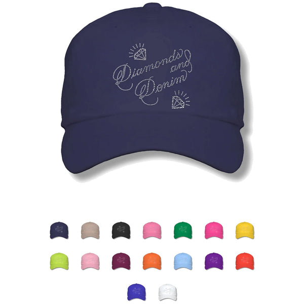 custom bling design on women's golf hats