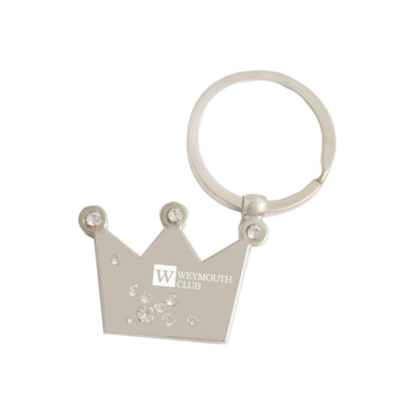 custom silver crown key chain