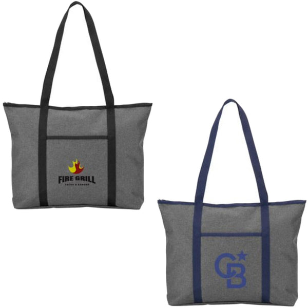 Customizable Heathered Everyday Polycanvas Tote Bag