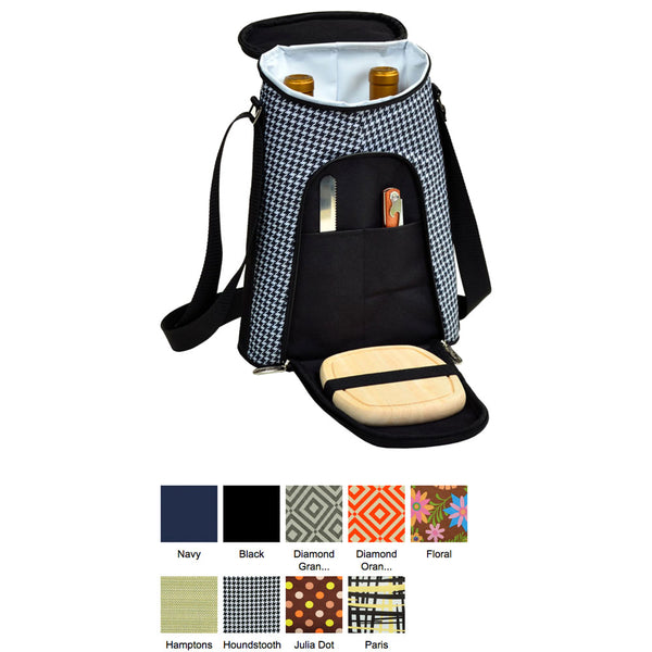 Customizable Insulated Wine Carrier Set Wine & Cheese Cooler With Several Color Options