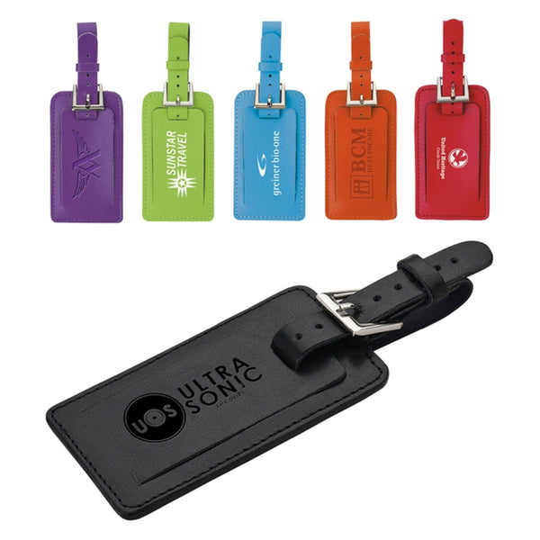 Customizable Beach Leather Luggage Tag With 6 Color Options